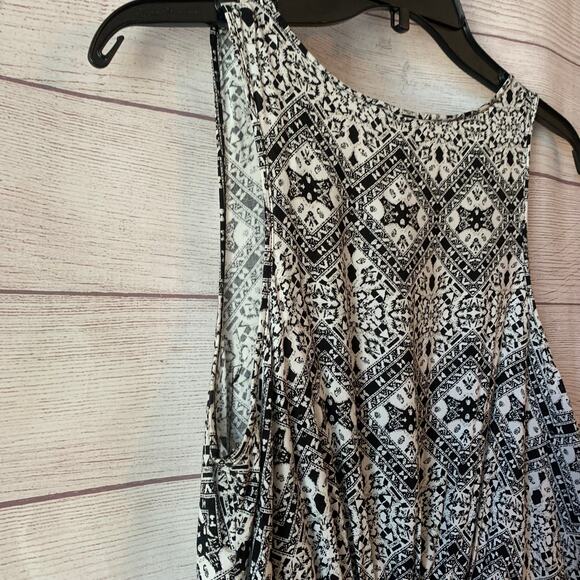 Pink Republic Geometric Pattern Dress Sleeveless Pocket Drawstring Waist Size L - Picture 9 of 12